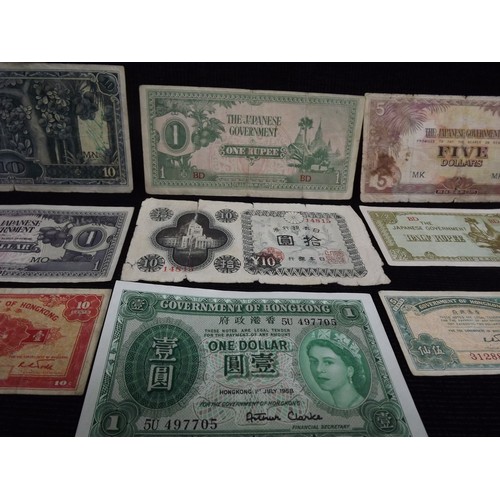 Japan and Hong Kong Banknotes. Nippon, Dollars in various eras. Various ...