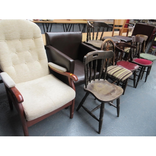 207 - Large Lot Furniture Chairs Stools & Hifi Unit