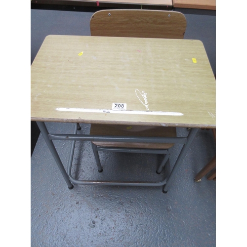 208 - School Desk & Chair