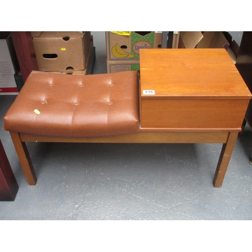 216 - Mid - Century Telephone Table