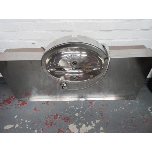 220 - Hairdresser's Stainless Steel Backwash Sink