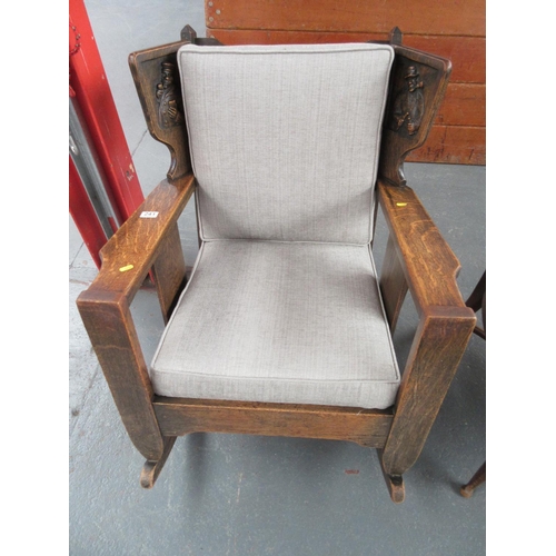 241 - Oak Rocking Chair