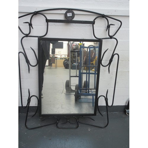 193 - Wrought Iron Framed Mirror