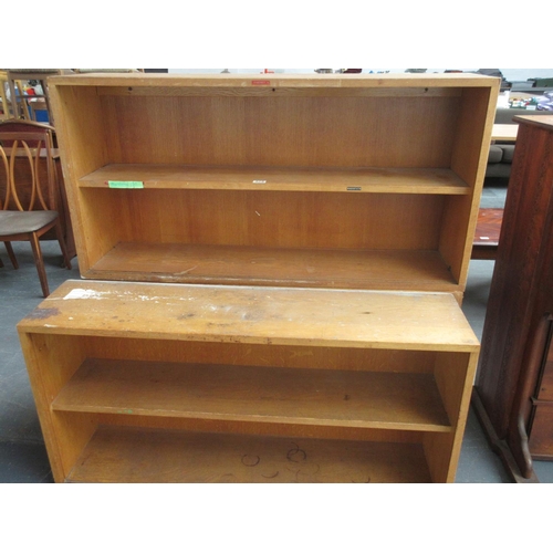 275 - Three Sets Oak Labshelves