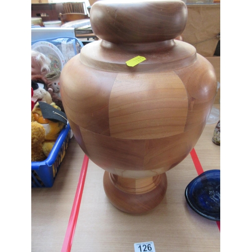 126 - Solid Wood Lamp Base x2