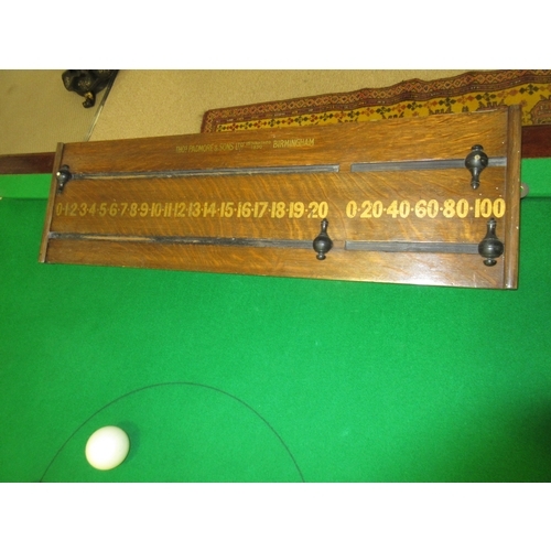 591 - 3/4 Size Slate Bed Snooker Table & Accessories C1900 - 54