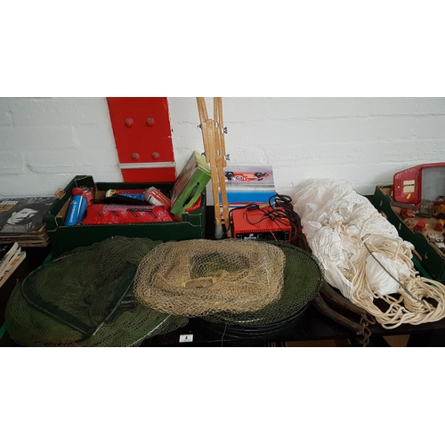 4 - Parachute, Fishing Nets, Hames, Tools etc