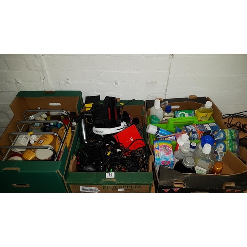 54 - 3 Boxes Including Toiletries, Cleaning Products etc