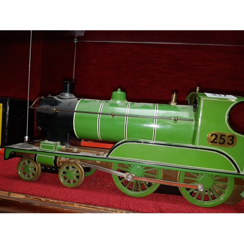 317 - Live steam - 3 inch gauge - steam locomotive and tender - unknown maker - good condition