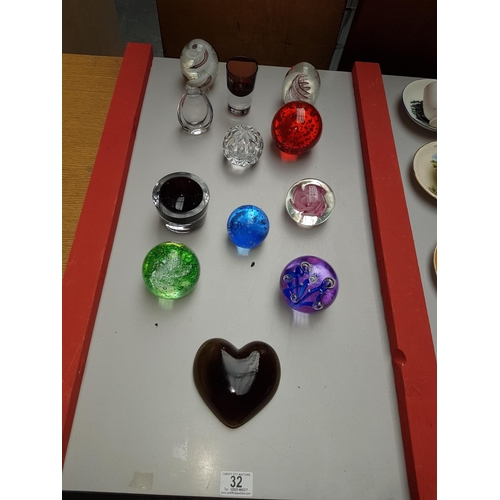 32 - Collection of Paperweights