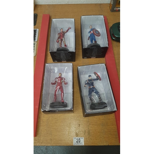 20 - 4 x Marvel figures