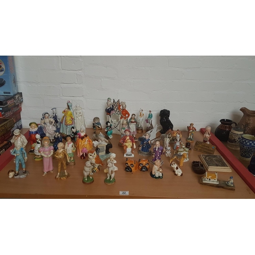 22 - Selection of figurines etc including Royal Worcester, Wade etc.