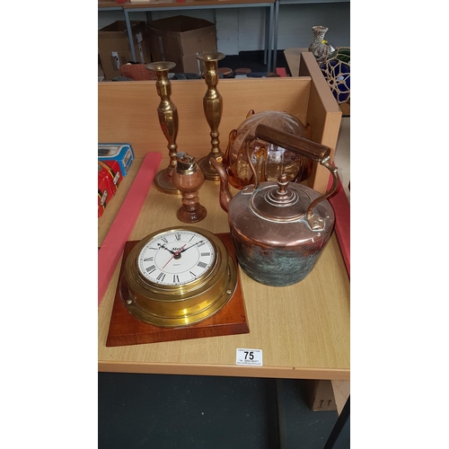 75 - Brass and metalware etc.