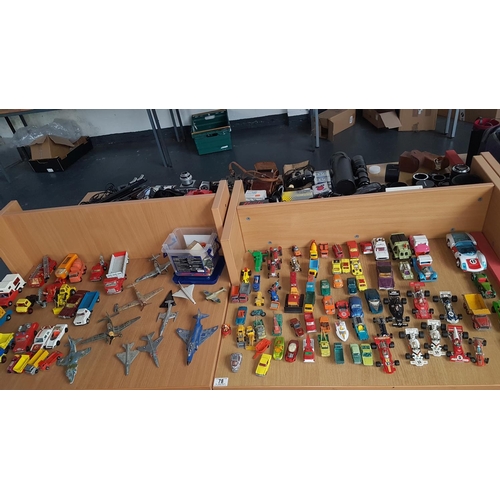 78 - Collection of model cars, trucks and aeroplanes - Dinky, Corgi etc.