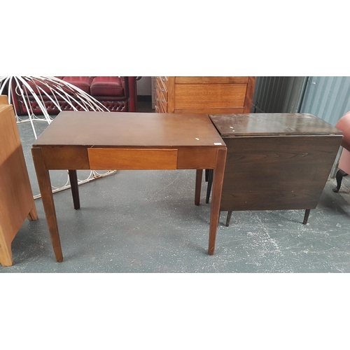 278 - Desk and drop leaf table