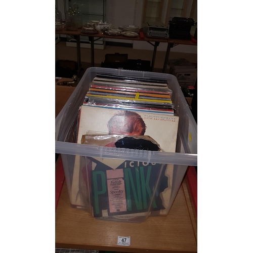 47 - Box of Vinyl LP's and Singles