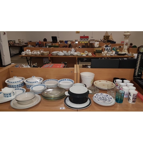 59 - Quantity of retro china and glass including Poole