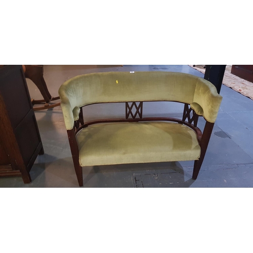 210 - Edwardian mahogany two seater sofa