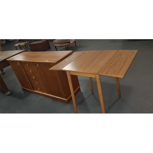 218 - Teak sideboard and small table