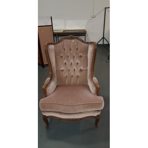 220 - Continental wing back chair