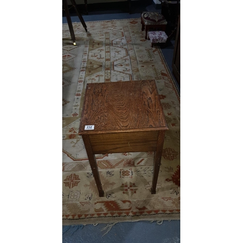 232 - Oak sewing table