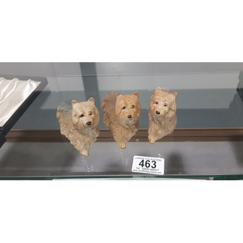 463 - Three Beswick dogs - one has damage to ear