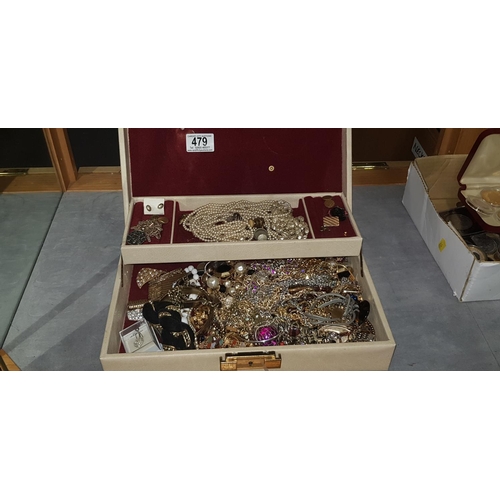 479 - Box containing costume jewellery