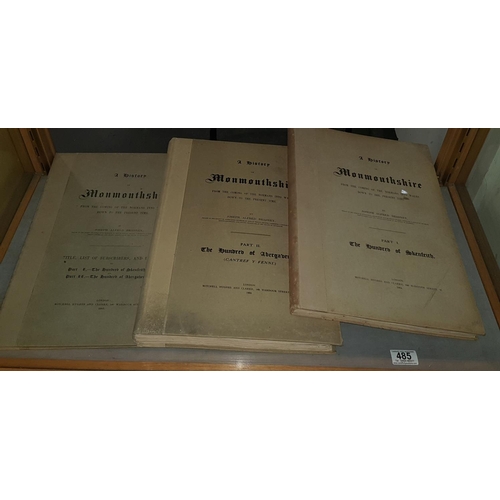 485 - 3 Volumes of A History Of Monmouthshire - The Hundred Of Skenfrith, The Hundred Of Abergavenny and T... 