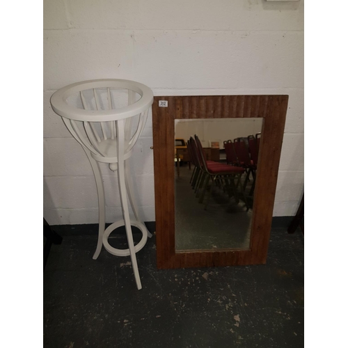 202 - Plant stand and mirror