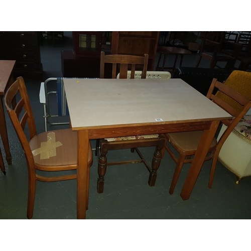 537 - Wooden table with 3 chairs
