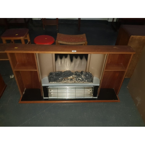 553 - Vintage fire surround with electric fire