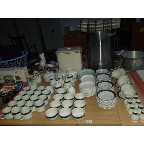 595 - Large quantity of churchills china cups, plates etc.