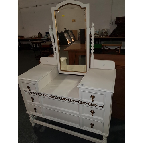 241 - 4 draw dressing table with mirror