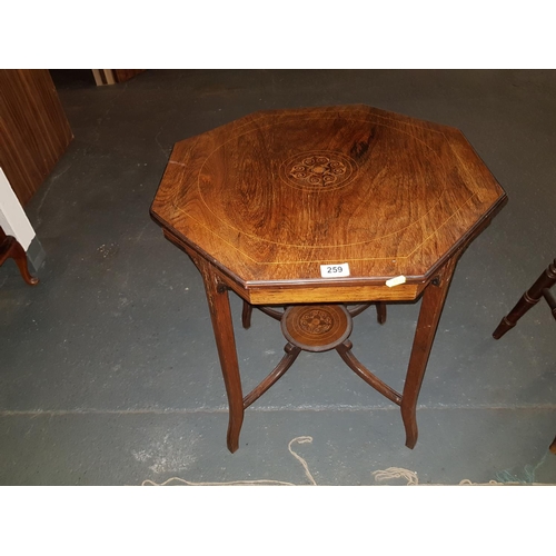 259 - Inlaid Rosewood side table