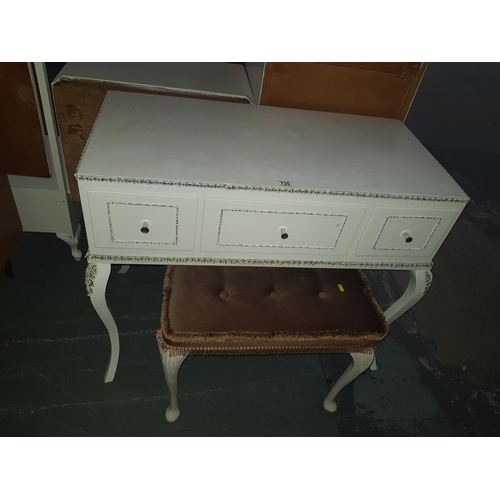 735 - Vintage dressing table with stool