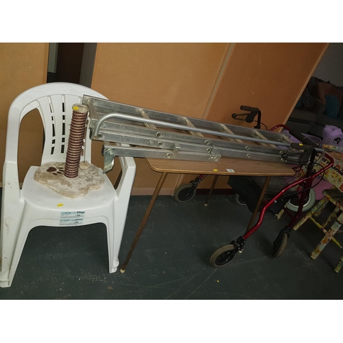 749 - Disability aid, patio chairs, loft ladder, table