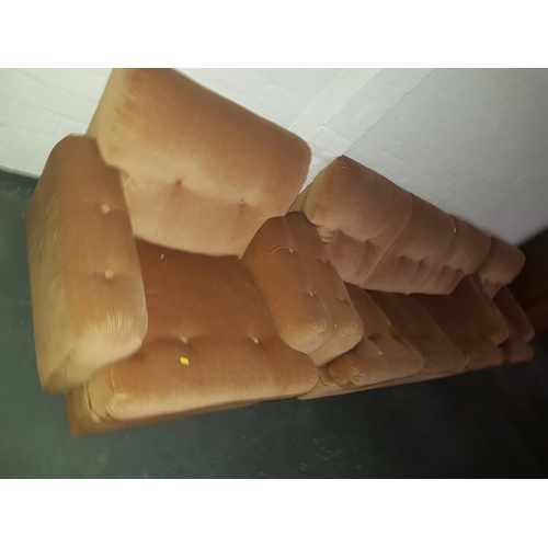 667 - Vintage 3 seater sofa and 2 arm chairs