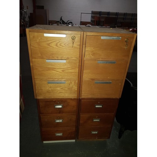 673 - 4 x 3 draw cabinets