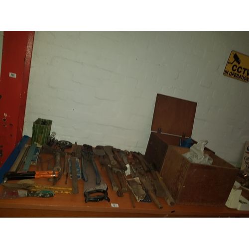 721 - Miscellaneous quantity of hand tools, storage boxes etc.