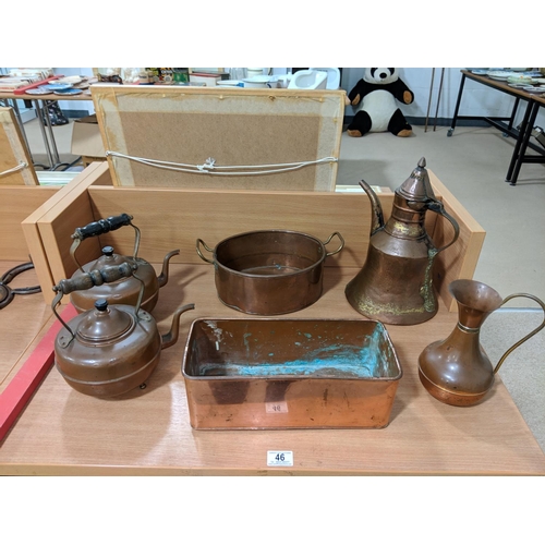 46 - Quantity of copper ware