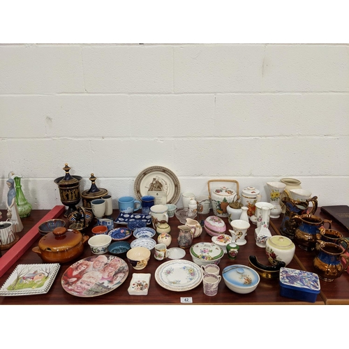 42 - A quantity of mixed china and glass including Wedgwood, Aynsley etc.
