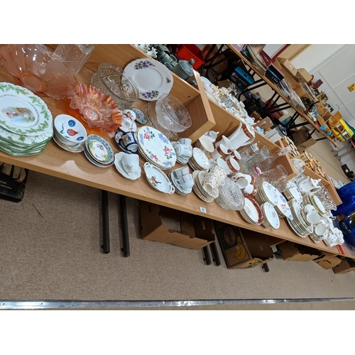45 - A collection of glass and china including Royal Imperial, Royal Worcester etc.