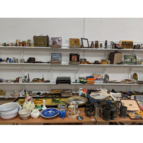 52 - Mixed miscellaneous items including tankards, wartime newspapers etc.