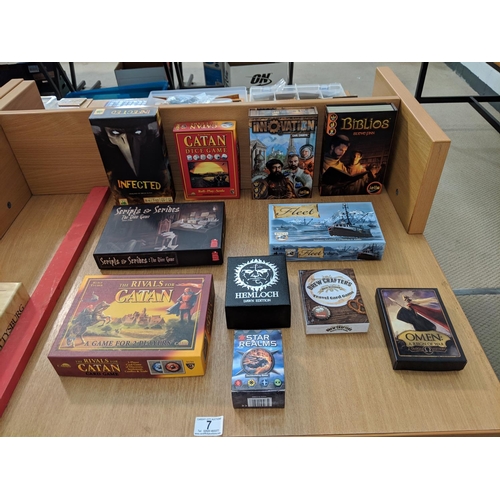 7 - Assorted board and card games including Fleet, Hemlock, Star Realms, Scripts and Scribes etc.