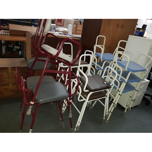 777 - A quantity of perching stools