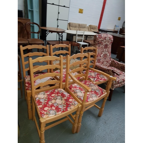 791 - 5 ladder back chairs and one other