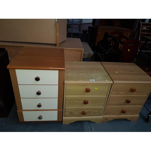 801 - Three bedside cabinets