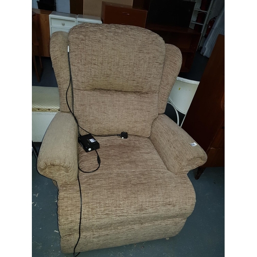 804 - An upholstered electric reclining chair