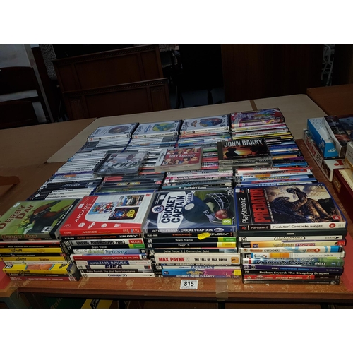 815 - Large quantity of PC and console games, Playstation, Xbox etc.