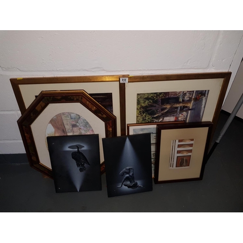 859 - A quantity of pictures and prints